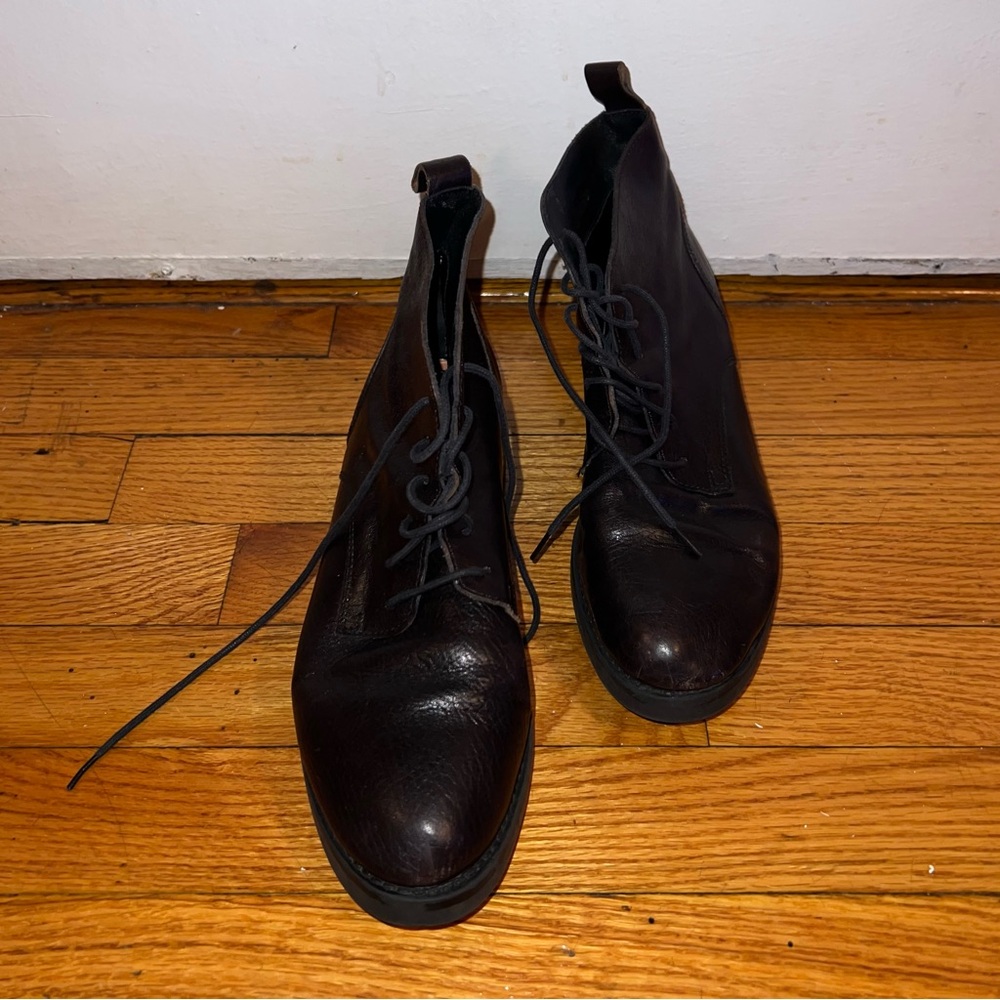 anna fidanza black leather lace up boots